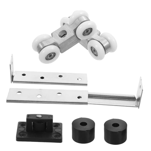 CHICAMPERA 1 Satz Hochbelastbare Schiebetürrolle Stahl Geräuschloser Gleitschienen Mechanismus für Robuste Türsysteme Einfache Installation und Hohe Tragfähigkeit für Schiebetüren von CHICAMPERA