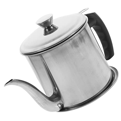 CHICAMPERA 1 Satz Ölkanne mit Sieb Ölbehälter mit Ergonomischem Griff für Küche und Grill Rostfreies Material zur Aufbewahrung von Frittieröl und Flüssigkeiten von CHICAMPERA
