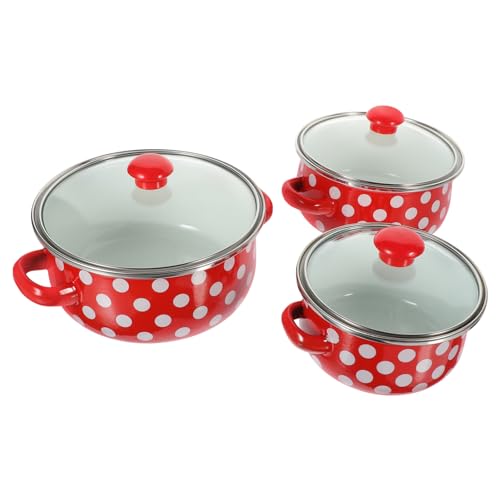CHICAMPERA 1 Satz Teiliges Set Emaillierter Mini Kochtopf mit Deckel Doppelgriff Suppentopf Flacher Boden für Gleichmäßiges Kochen Hitzebeständig für Verschiedene Gerichte zu Hause CHICAMPERA 1 Satz Teiliges Set Emaillierter Mini Kochtopf mit Deckel Doppelgriff Suppentopf Flacher Boden für Gleichmäßiges Kochen Hitzebeständig für Verschiedene Gerichte zu Hause von CHICAMPERA