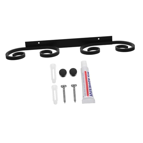 CHICAMPERA 1 Satz Weinglas Aufhänger Gestell klein modern Weinregale für die Wand weingläser Halter Weinglas Halterung Becherhalter nagelfreies Hängeregal für Kelche Aluminiumlegierung Black von CHICAMPERA