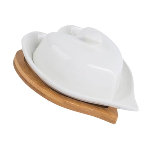 CHICAMPERA 1 Stück Herzförmige Keramik Butterdose mit Deckel Butteraufbewahrung für Tisch für Zuhause für Familie und Freunde von CHICAMPERA