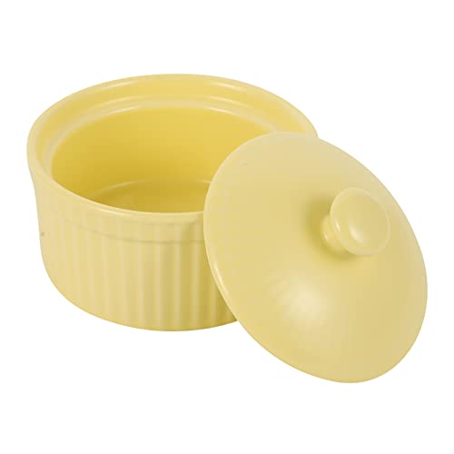 CHICAMPERA 1 Stück Keramische Backschüssel mit Deckel Gelbe Pudding und Dampfeierform Hitzebeständig und Praktisch für Desserts als für Freunde und Familie CHICAMPERA 1 Stück Keramische Backschüssel mit Deckel Gelbe Pudding und Dampfeierform Hitzebeständig und Praktisch für Desserts als für Freunde und Familie von CHICAMPERA