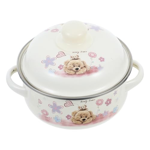 CHICAMPERA 1 Stück Vintage Enameled Double Handle Soup Pot mit Deckel Kochtopf für Suppen Nudeln Reis und Robuste Küchenutensilien für Haushalt Zufälliges Design CHICAMPERA 1 Stück Vintage Enameled Double Handle Soup Pot mit Deckel Kochtopf für Suppen Nudeln Reis und Robuste Küchenutensilien für Haushalt Zufälliges Design von CHICAMPERA