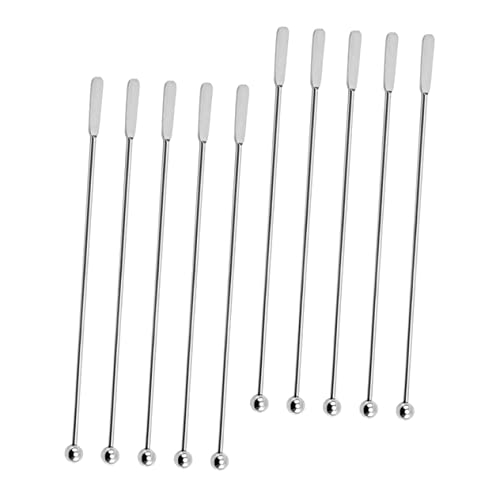CHICAMPERA 10 Stück Cocktail Rührstäbchen Teiliges Professionelle Mixer für Getränke Cocktails Kaffee Leicht Langlebig Einfach zu Reinigen für Partys Wiederverwendbar von CHICAMPERA