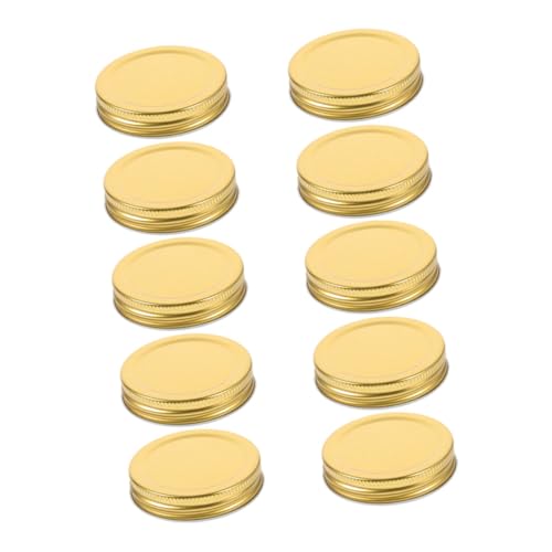 CHICAMPERA 10 Stück Einmachdeckel Metallverschluss für Weithalsgläser mit Auslaufschutz für Pudding Joghurt und Küchenaufbewahrung Goldene Farbe CHICAMPERA 10 Stück Einmachdeckel Metallverschluss für Weithalsgläser mit Auslaufschutz für Pudding Joghurt und Küchenaufbewahrung Goldene Farbe von CHICAMPERA
