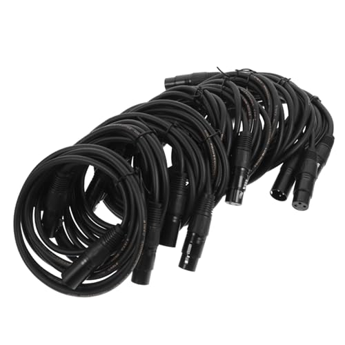 CHICAMPERA 10 Stück Pin Dmx Bühnenlicht Signalkabel Flexibel Xlr Kabel für Par Light Moving Head Dj Equipment Schwarz von CHICAMPERA