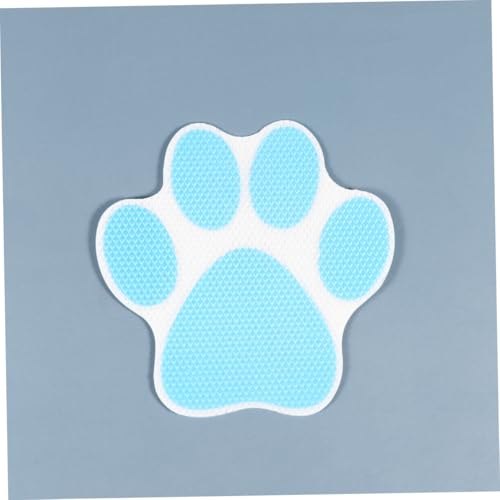 CHICAMPERA 10 Stück Teiliges Anti rutsch Sticker für Badewanne und Badezimmerboden Selbstklebende Langlebige rutschfeste Aufkleber mit Blauem Hundepfoten Design Sicher für Glatte Oberflächen von CHICAMPERA