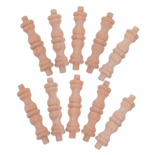 CHICAMPERA 10 Stück Teiliges Europäischer Holzsäulen Dekorationssäulen mit Feinen Holzschnitzereien für Weinbuffets Flurmöbel und Raumdekoration Rustikales von CHICAMPERA