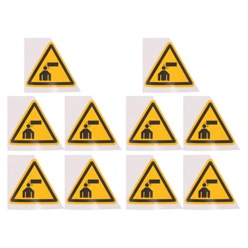 CHICAMPERA 10 Stück Teiliges Selbstklebender Warnaufkleber Achten Sie Ihren Kopf Dreieckige Pvc sicherheitszeichen mit Hoher Haftung für Werkstatt und Industrie zur Unfallvermeidung von CHICAMPERA