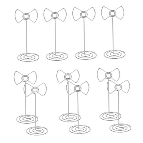 CHICAMPERA 10 Stück Tischkartenhalter mit Charmantem Schleifen Design Multifunktionale Foto und Memo Halter für Präsentationen bei Hochzeiten Partys und Veranstaltungen von CHICAMPERA