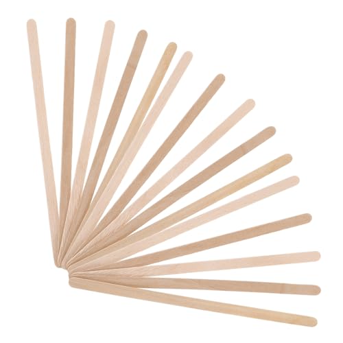 CHICAMPERA 100 Stück Biologisch Abbaubare Holzrührer Einweg Kaffeerührstäbchen Leicht und Praktisch Für Kaffee Latte Cocktails Tee Getränke Wiederverwendbar von CHICAMPERA