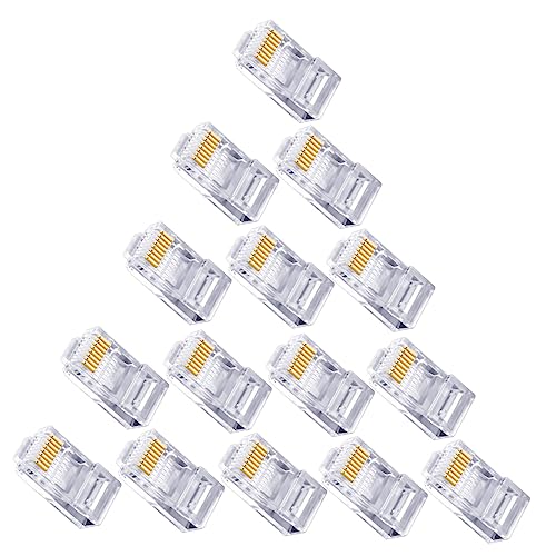 CHICAMPERA 100 Stück Cat Pass Through Ethernet Stecker Transparente Netzwerkverbinder Umweltfreundliches PC Material Goldbeschichtet für Stabile Übertragung Geeignet für Cat Kabel CHICAMPERA 100 Stück Cat Pass Through Ethernet Stecker Transparente Netzwerkverbinder Umweltfreundliches PC Material Goldbeschichtet für Stabile Übertragung Geeignet für Cat Kabel von CHICAMPERA