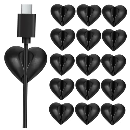 CHICAMPERA 16 Stück Kabelclips im Teiliges Selbstklebende Kabelhalter für Effektives Kabelmanagement für Schreibtisch Wände und Möbel Geeignet für USB Ladekabel und Mehr von CHICAMPERA