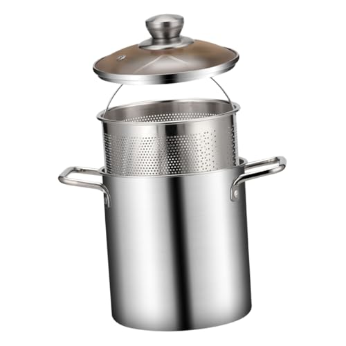 CHICAMPERA 1Satz Frittierkorb mit Griff Kleiner Frittier Topf für Zuhause für Frittieren von Hähnchen und Pommes Nützliches Kochgeschirr Hitzebeständig und Langlebig von CHICAMPERA