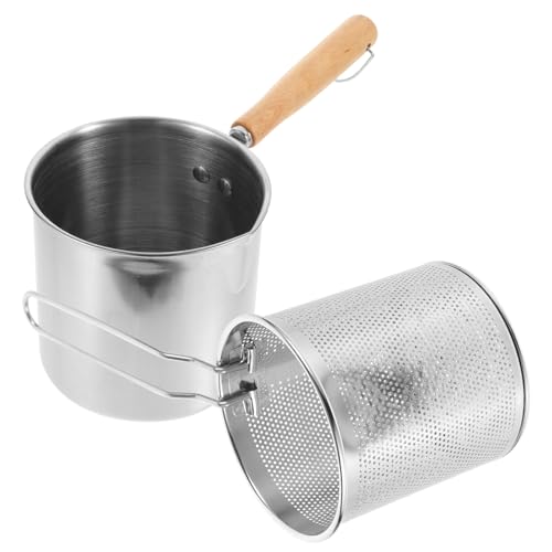 CHICAMPERA 1Satz Kleinster Frittierkorb mit Griff Fritteuse für Küchenbedarf Hitzebeständig und Rostfrei Frittierkorb für Frittieren von Snacks von CHICAMPERA
