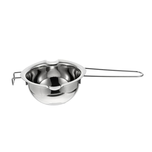 CHICAMPERA 1Satz Schmelztopf für Fondue Praktischer Schmelzkessel mit Überlauf Design für Schokoladenfondue und Kerzenwachs Rostfrei und Langlebig von CHICAMPERA