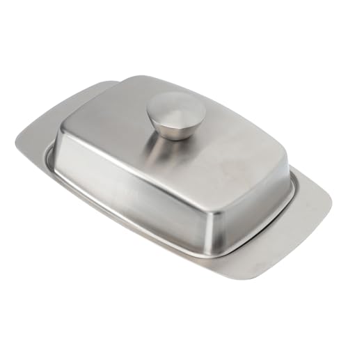 CHICAMPERA 1Stück Butterplatte mit Deckel Europäische Stil Käseplatte für Butter und Snacks Lebensmittelqualität für Geburtstagsfeiern und Langlebig und Praktisch von CHICAMPERA