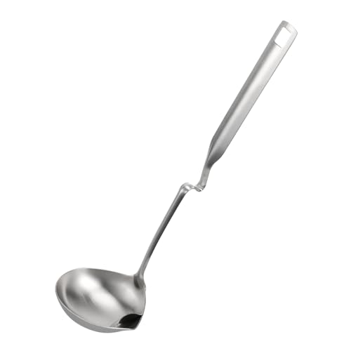 CHICAMPERA 1Stück Suppenkelle mit Fettabscheider Langlebige Schöpfkelle für Ölfilterung Spülmaschinengeeignet für Suppen und Saucen Küchenkochgeschirr von CHICAMPERA