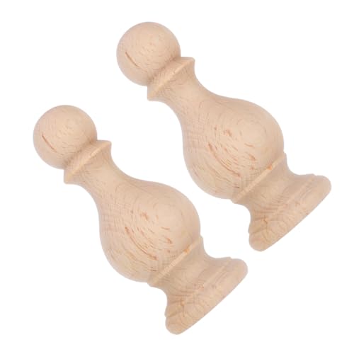CHICAMPERA 2 Stück Holz Finials Unlackierte Holzdekoration für Möbel Treppen und DIY Projekte Vielseitig Einsetzbar Design für Bettpfosten und Heimdekoration CHICAMPERA 2 Stück Holz Finials Unlackierte Holzdekoration für Möbel Treppen und DIY Projekte Vielseitig Einsetzbar Design für Bettpfosten und Heimdekoration von CHICAMPERA