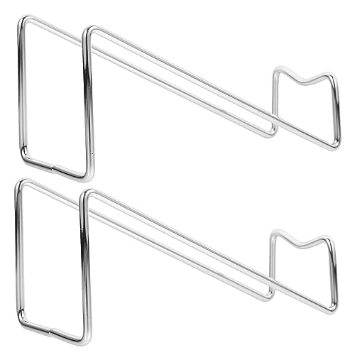 CHICAMPERA 2 Stück Metall Weinflaschenhalter Tischdisplay für Rotwein und Champagner zur Aufbewahrung und Präsentation von Weinflaschen Silberfarbener Eisenkunststoff von CHICAMPERA