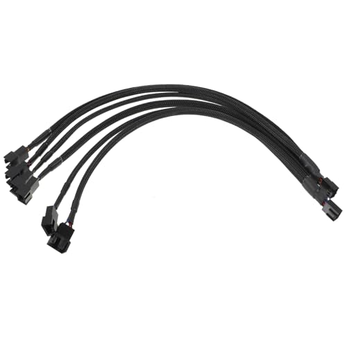 CHICAMPERA 2 Stück Pin Pwm Lüfter Splitter Kabel Verteiler Adapter für PC Gehäuse CPU Lüfter Erweiterung Stabile Wärmeableitung Einfache Installation von CHICAMPERA