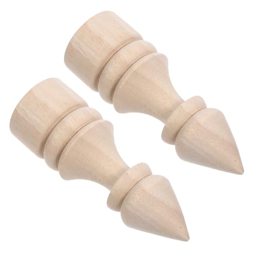 CHICAMPERA 2stücke Dekorative Holzfinials Massivem Für Bettpfosten Vorhangstangen Und Treppen Unbehandelt Vielseitig Einsetzbar Für Innenräume Und Heimdekoration von CHICAMPERA