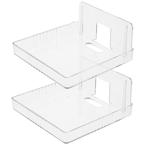 CHICAMPERA 2 Stück Wandregal für Monitor und Router Transparente Halterung Bohrfreie Montage für Kinderzimmer Wohnzimmer und Büro von CHICAMPERA