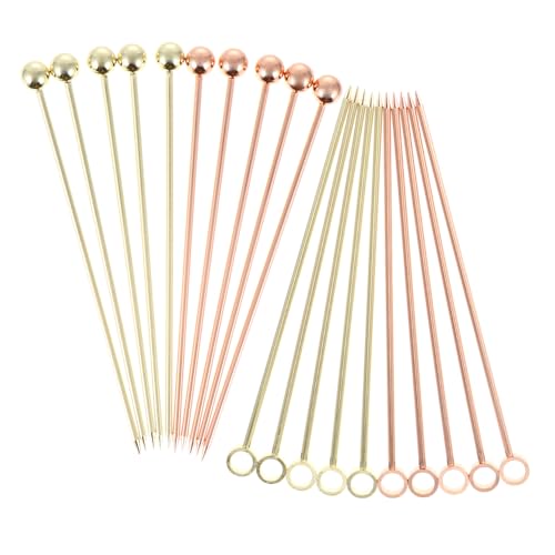 CHICAMPERA 20 Stück Cocktail Picks Hochwertige für Getränke und Partys Robuste Spitzenfreie Dekoration für Cocktails und Appetizer von CHICAMPERA