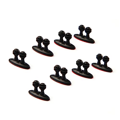 CHICAMPERA 24 Stück Kabelclips für Kabelmanagement Selbstklebende Auto Kabelbinder Praktische Halterung für und Ohrhörerkabel für Schreibtisch und Wand Schwarz von CHICAMPERA
