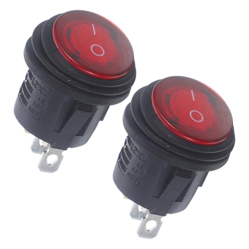 CHICAMPERA 2Stücke Pin Kippschalter mit Licht Universeller Wasserdichter Bootswippschalter für Einfache Installation und Langlebige CHICAMPERA 2Stücke Pin Kippschalter mit Licht Universeller Wasserdichter Bootswippschalter für Einfache Installation und Langlebige von CHICAMPERA