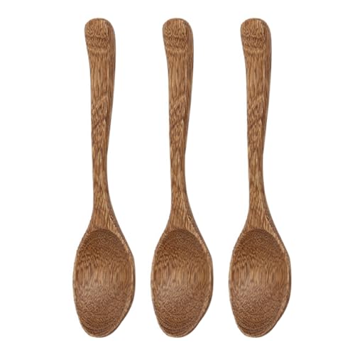 CHICAMPERA 3 Stück Teiliges Holzlöffel mit Langem Griff Japanisches Design Küchenutensilien für Zuhause zum Rühren von Teig Marmelade und aus Hochwertigem Holz Gefertigt von CHICAMPERA