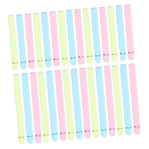 CHICAMPERA 30Stücke Praktische Versiegelungsclips für Lebensmittel Robuste Tütenclips für Snacks Zufällige Farben Kleine und Große Clips Staubdicht und Frisch Haltend von CHICAMPERA