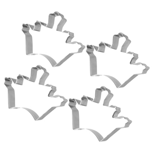 CHICAMPERA 4 Stück Teiliges Crown Shape Ausstechformen aus Rostfreiem Antihaftbeschichtet Langlebig und Rostfrei für Kekse Kuchen und Obst Einfache Geeignet für Heim und Profi Backen von CHICAMPERA