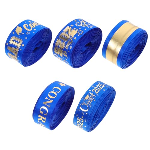 CHICAMPERA 5 Rollen Abschluss Geschenkverpackungsband Yards Polyester Dekorationsband für Abschlussfeiern Diy Schleifen für Bastelprojekte Blumensträuße und Partydekorationen CHICAMPERA 5 Rollen Abschluss Geschenkverpackungsband Yards Polyester Dekorationsband für Abschlussfeiern Diy Schleifen für Bastelprojekte Blumensträuße und Partydekorationen von CHICAMPERA