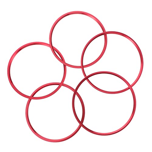 CHICAMPERA 5 Stück Teiliges Aluminium Legierung Luftauslass Ring für Auto Klimaanlage Rote Dekoration für Stilvolles Fahrgefühl und Einfache Installation CHICAMPERA 5 Stück Teiliges Aluminium Legierung Luftauslass Ring für Auto Klimaanlage Rote Dekoration für Stilvolles Fahrgefühl und Einfache Installation von CHICAMPERA