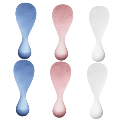 CHICAMPERA 6 Stück Teiliges Set Antihaft Reisspatel Hitzebeständiger Küchenlöffel zum Servieren von Reis und Platzsparendes Design zu Reinigen Vielseitig Einsetzbar für Haushalt und Camping von CHICAMPERA