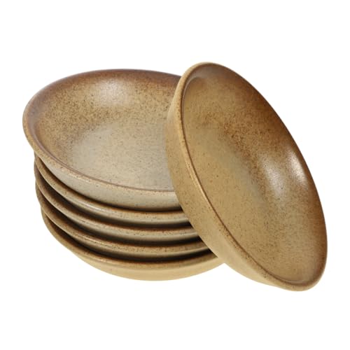 CHICAMPERA 6 Stück Teiliges Set Keramische Saucenschalen Stapelbare Dipschalen für Sushi Sojasauce Gewürze und Snacks Praktisch und für Jede Tischdekoration von CHICAMPERA
