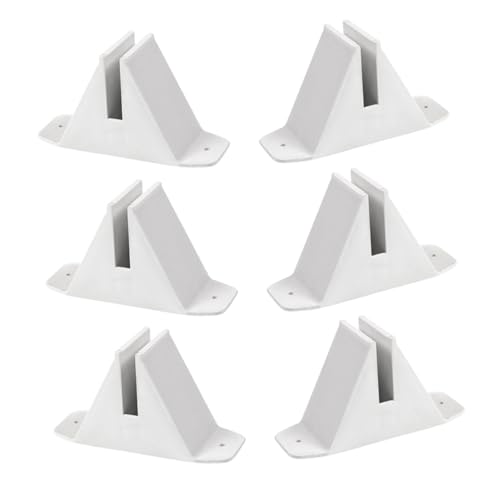 CHICAMPERA 6 Stück Zaunbasis Zaunpfosten Kleiner Zaun Für Den Garten Kleiner Gartenzaun Zaunpfähle Rollständer Lattenzaun Zaunhalter Gartenzaun Aus Metall Dekorative Zäune Plastik Weiß von CHICAMPERA