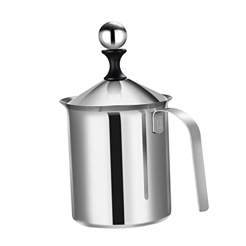 CHICAMPERA 800Cc Handgemachter Milchschäumer mit Doppel Mesh für Cremigen Milchschaum für Kaffee und Haushaltsgebrauch Hitzebeständiger Griff Schnelleres Aufschäumen CHICAMPERA 800Cc Handgemachter Milchschäumer mit Doppel Mesh für Cremigen Milchschaum für Kaffee und Haushaltsgebrauch Hitzebeständiger Griff Schnelleres Aufschäumen von CHICAMPERA