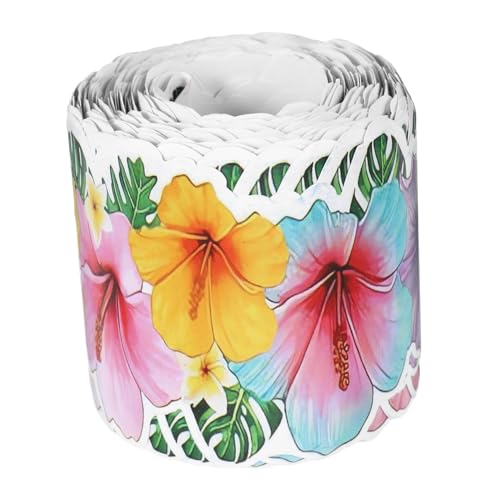 CHICAMPERA Blumenrandpapier für Pinnwände Dekorative Bordüre mit Gewelltem Design für Klassenzimmer Büro und Frühjahrsdekoration Langlebiges Einfach zu Installierendes Rollpapier mit von CHICAMPERA