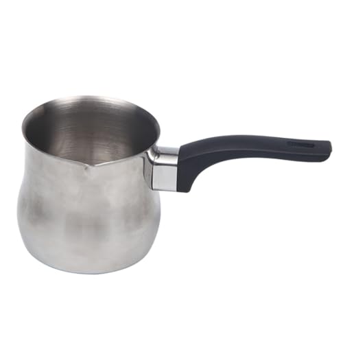 CHICAMPERA Edelstahl Milchaufschäumer Kännchen mit Ergonomischem Griff und Ausguss für Latte Art Spülmaschinengeeignet zum Aufschäumen von Milch und Kaffee von CHICAMPERA