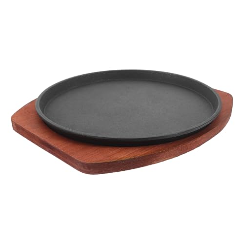 CHICAMPERA Gusseisen Bbq Runde Griddle für Steaks Gemüse Robuste Konstruktion Gleichmäßige Wärmeverteilung Einfach zu Reinigen für Familienfeiern Grillabende von CHICAMPERA