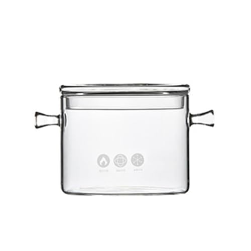 CHICAMPERA Kochtopf aus Glas Pfanne mit Deckel Nudeltopf mit Siebdeckel Ramenschale Nudelschüssel Multi-Herd instant noodles suppentopf esszimmerstã¼hle Klarer Topf zum Kochen Nudel Töpfe von CHICAMPERA