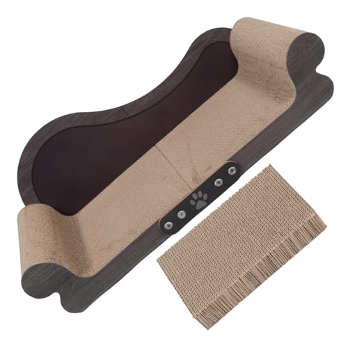 CHICAMPERA Kratzbrett Sofa für Katzen aus Robustem Wellpappe-Material Kratzfest Wohnraumfreundlich Schadstofffrei Pflegeleicht Sofa-Form für Indoor-Katzen Schützt Möbel vor Kratzschäden von CHICAMPERA