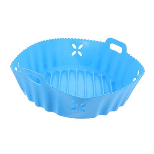 CHICAMPERA Luftfritteuse Silikon Einlage Wiederverwendbare Antihaft Liner für Heißluftfritteusen Perforiert Blau Generation Erleichtert die und Verhindert Anhaften von Lebensmitteln von CHICAMPERA