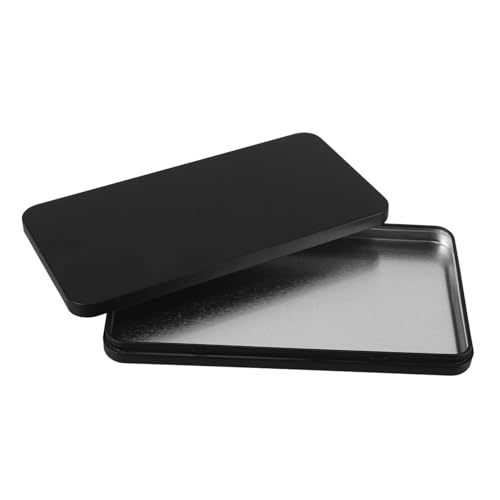 CHICAMPERA Metall Geldkassette Schwarz Tragbare Aufbewahrungsbox mit Deckel für Geld Münzen und Kleine Gegenstände Stylisches und Design für Vielseitige Nutzung von CHICAMPERA