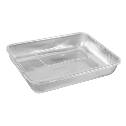 CHICAMPERA Stainless Steel Baking Tray Mit Deckel Antihaft-kuchenform Vielseitig Einsetzbar Für Backen Braten Und Servieren Langlebig von CHICAMPERA