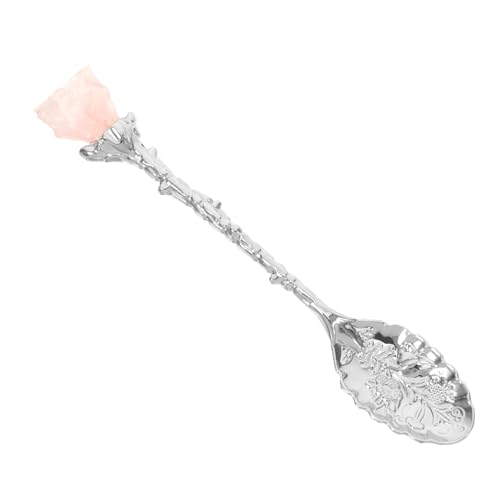 CHICAMPERA Retro Löffel Aus Legierung Versatile Teelöffel Mit Vintage-design Und Filigranen Verzierungen Für Hochzeiten Partys Und Desserts Ergonomisch Und Langlebig Hellsilberner Farbe von CHICAMPERA