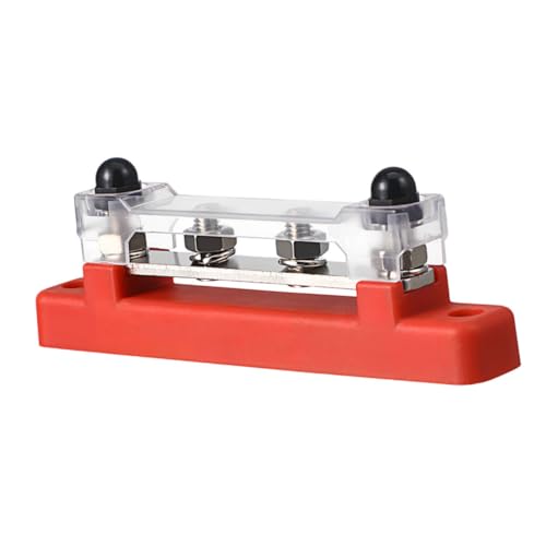 CHICAMPERA Rv Yacht Sammelschiene Batterieklemmenblöcke Verteilerblock Sammelschiene Klemmenblock Marine Sammelschiene Roter Kunststoff von CHICAMPERA