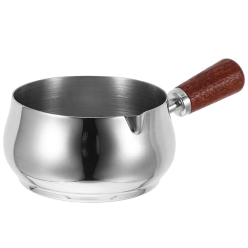 CHICAMPERA Saucenbecher mit Holzgriff Dipping Sauce Container für Steak Tomatensalatsaucen und Langlebig Rostfrei und Vielseitig Einsetzbar von CHICAMPERA